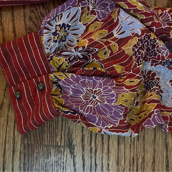 Anthropologie Red and Purple Jumpsuit - Picture 6 of 8